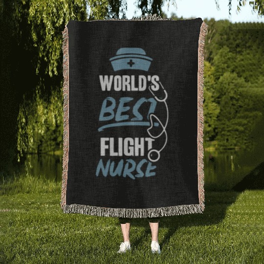 World's Best Flight Nurse Team Job Medic Woven Blankets