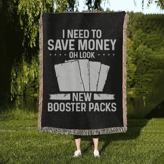 Trading Card Game Collector save money Card Woven Blankets