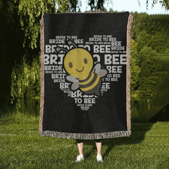 Bride To Bee Funny Engagement Future Wife Gift Woven Blankets