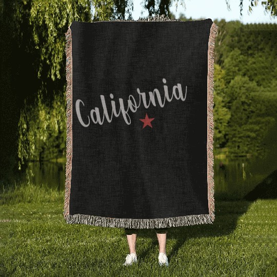 California Bear Flag Woven Blankets
