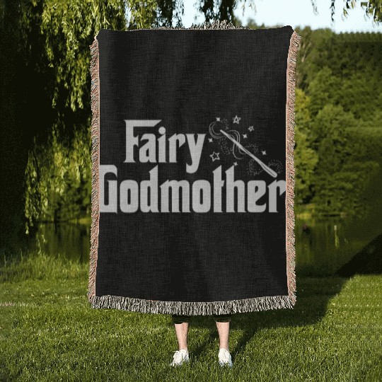 Fairy Godmother Cute Wand Star Spell Fantasy Gift Woven Blankets