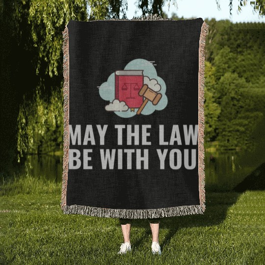 May The Law Be With You Woven Blankets