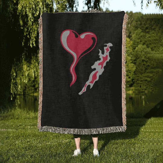 I Love Koi Fish Woven Blankets