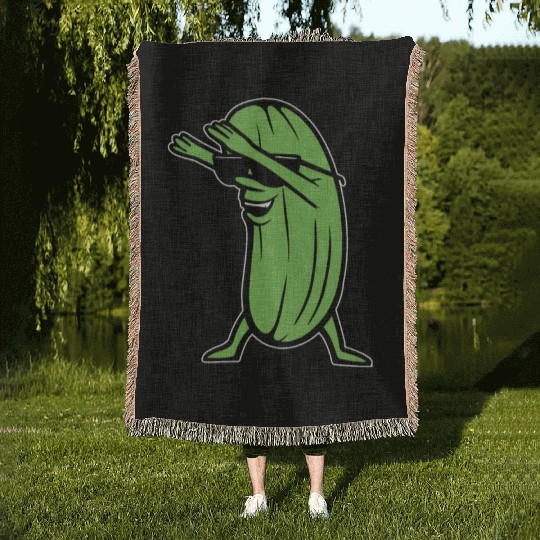 Dabbing Pickle Woven Blankets