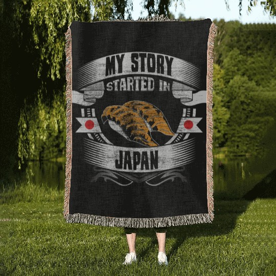 Japan Cherry Blossom Japanese Gift Idea Woven Blankets