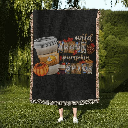 Wild About Pumpkin Spice Woven Blankets