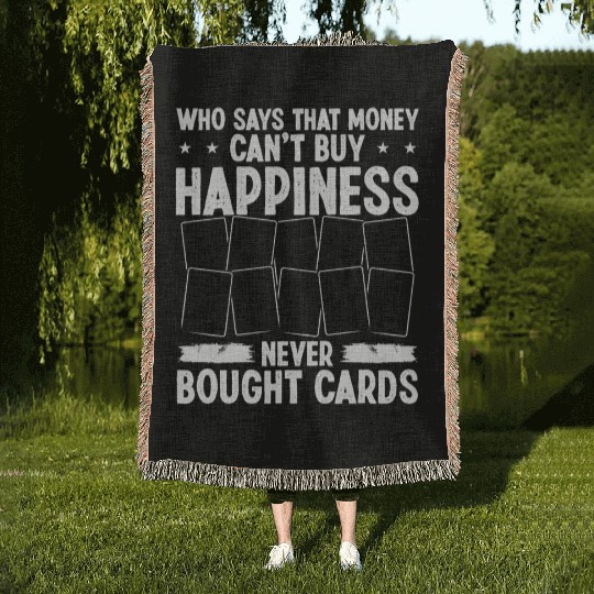 Trading Card Game Collecting Money buys Trade Card Woven Blankets
