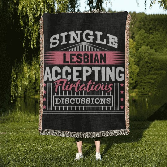 Lesbian Single Lgbt+ Proud Woven Blankets
