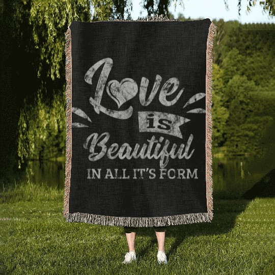 LGBT Gay Pride Lesbian Love is beautiful in all Woven Blankets