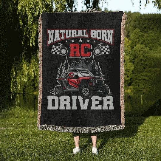 Natural Born RC car Driver Racer Remote Controlled Woven Blankets