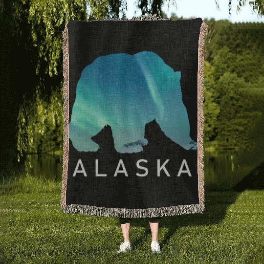 Alaska Gift USA Natur Bär Denali Grizzly Wald Woven Blankets