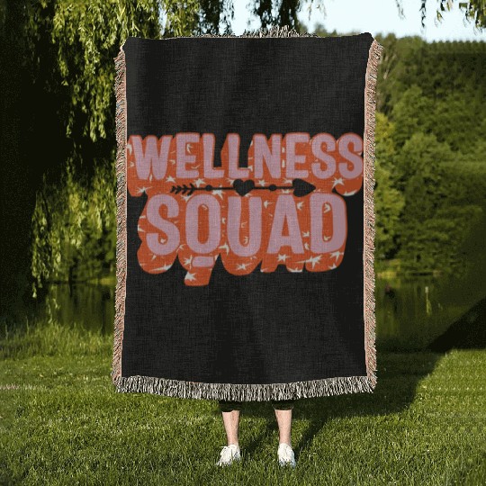 Health Coach Woven Blankets, Wellness Squad Fitness Gym
