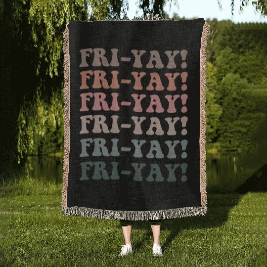 Fri Yay Teacher Gift Woven Blankets