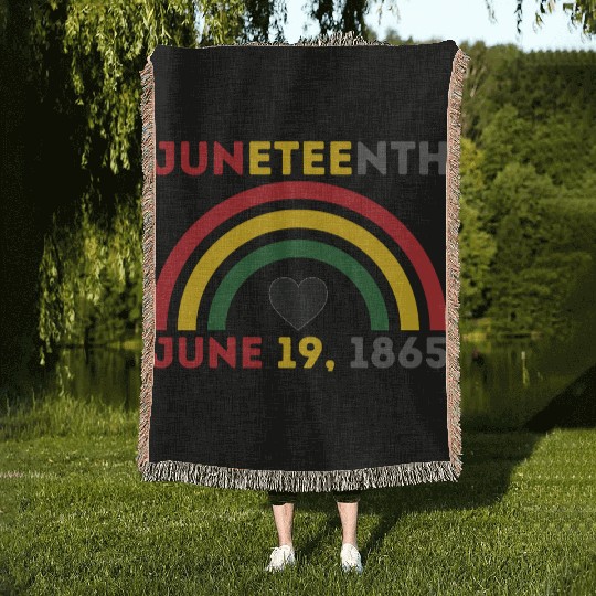 JUNETEENTH June 19th Black African American Day Woven Blankets