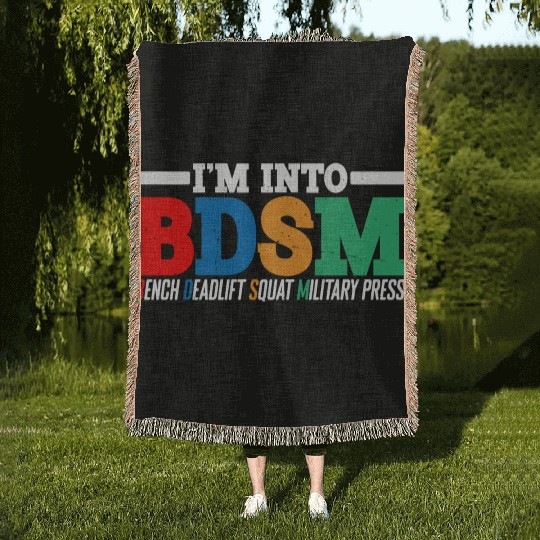 Im Into BDSM Bench Squat Deadlift Military Press16 Woven Blankets