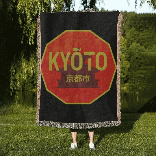 Kyoto Japan Woven Blankets