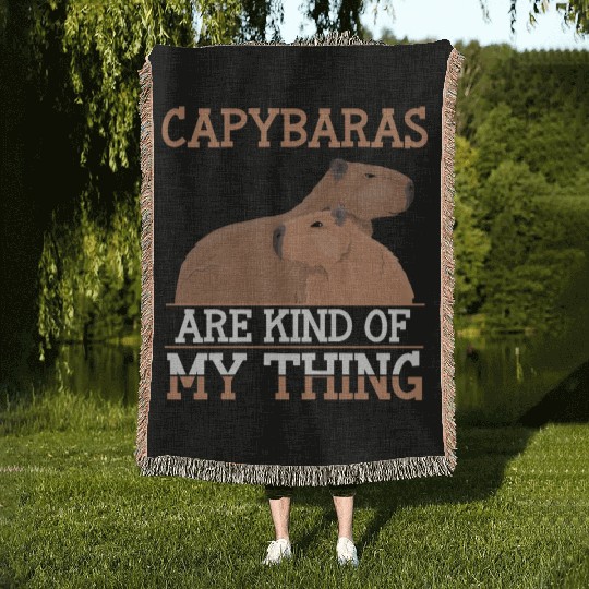 Capybara Lover Women Men Animal Love Woven Blankets