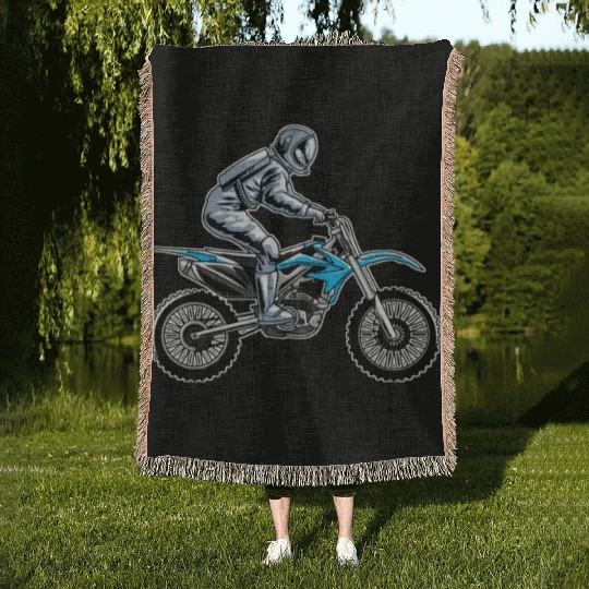 Dirt Bike MX Motocross Supercross Woven Blankets