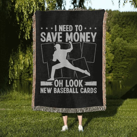 Sports Cards I need to save money Card Collector Woven Blankets