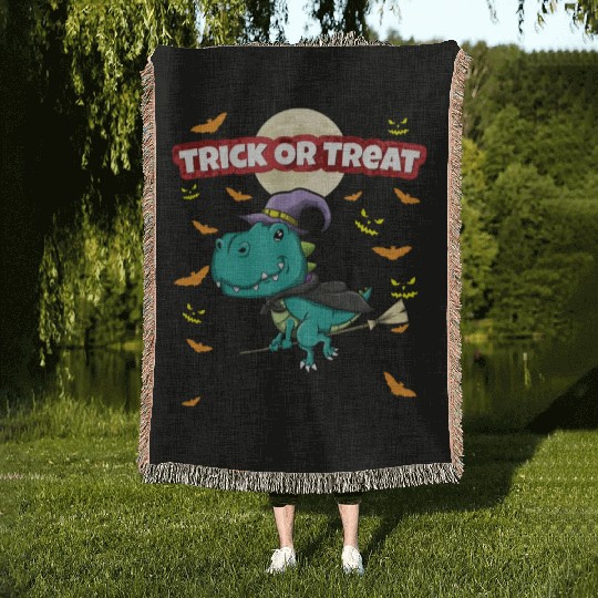 Trick Or Treat Scary Creepy Halloween Monster Woven Blankets