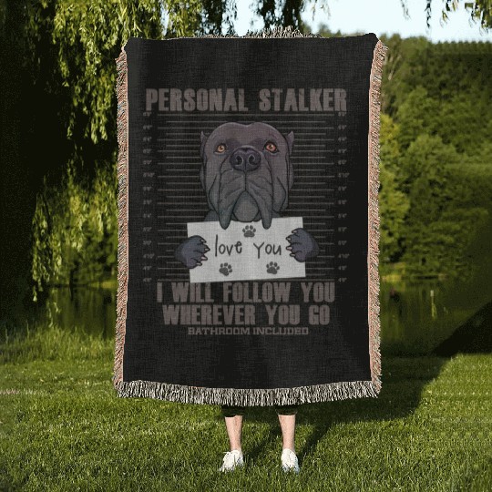 Funny Cane Corso Dog Italian Mastiff Lover Gift Woven Blankets