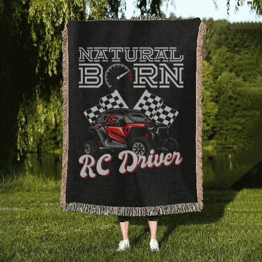 Natural Born RC car Driver Racer Remote Controlled Woven Blankets