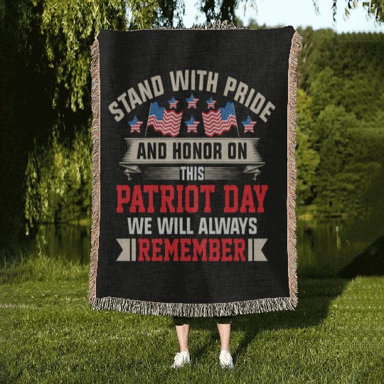 Patriot Day We Will Always Remember Woven Blankets