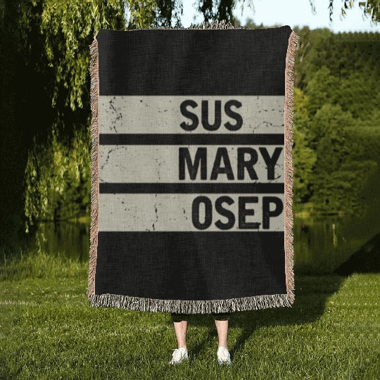 Hilarious SUS MARY OSEP Exasperated Frustrated Woven Blankets