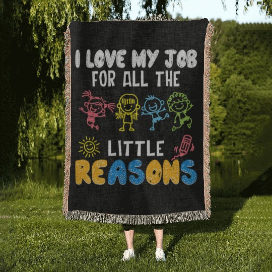 I Love My Job For All The Little Reasons Funny Woven Blankets