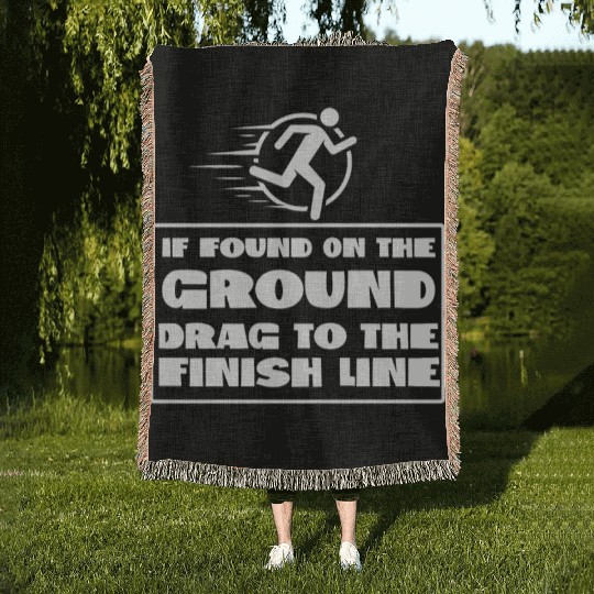 Running Runner Half Marathon If Woven Blankets