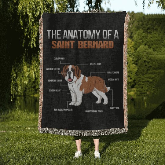 Definition Animal Pet Anatomy Of Saint Bernard Woven Blankets