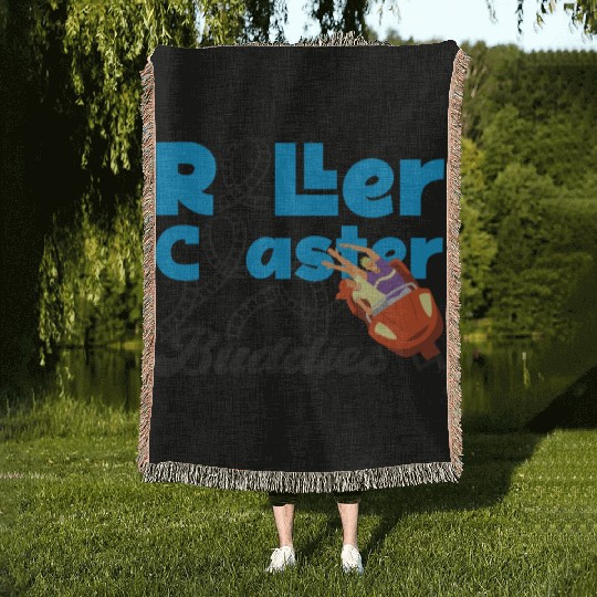 Roller Coaster Friends Besties Woven Blankets
