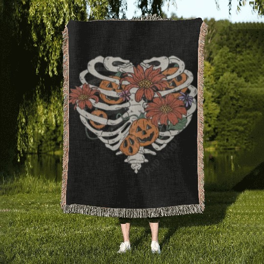 Fun Halloween Designs Dead Inside Woven Blankets