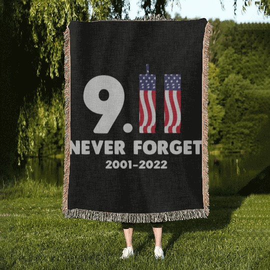 911 Never Forget 2001-2022 Patriot day Woven Blankets
