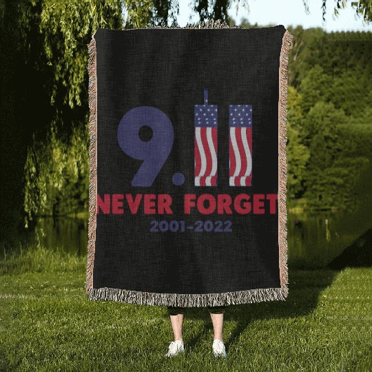 911 Never Forget 2001-2022 Patriot day Woven Blankets