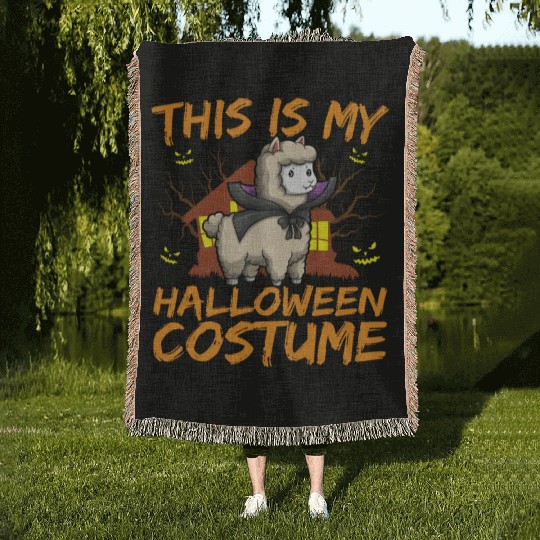 Scary Creepy Animal This Is My Halloween Costume Woven Blankets