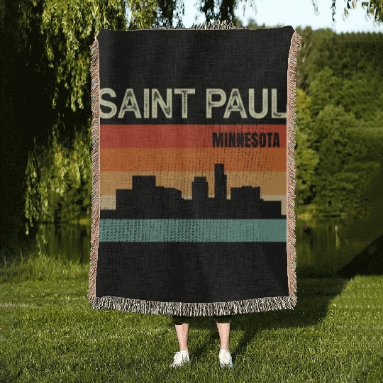 Saint Paul Minnesota Woven Blankets