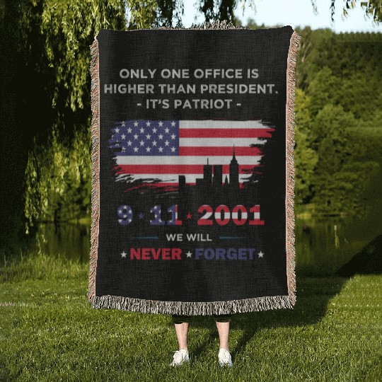 We will never forget the Patriot Day 911 Woven Blankets
