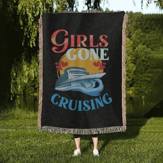 Cruise Ship Vacation Trip Party Sailing Boating Woven Blankets