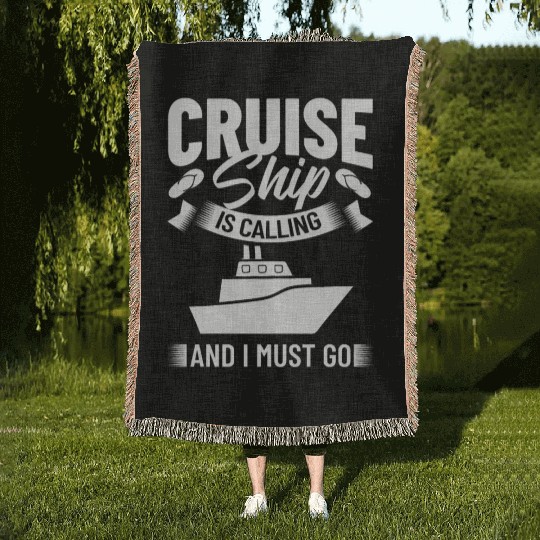Cruise Ship Vacation Trip Party Sailing Boating Woven Blankets