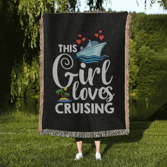 Cruise Ship Vacation Trip Party Sailing Boating Woven Blankets