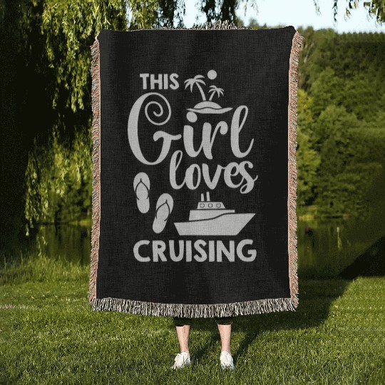 Cruise Ship Vacation Trip Party Sailing Boating Woven Blankets