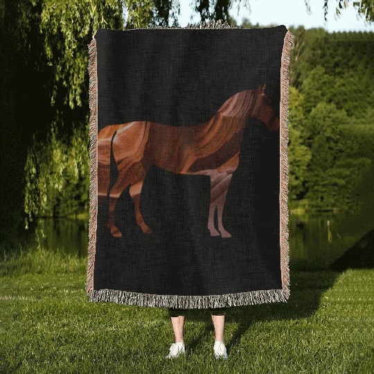 Rocky Horse - Grand Canyon rocks Woven Blankets