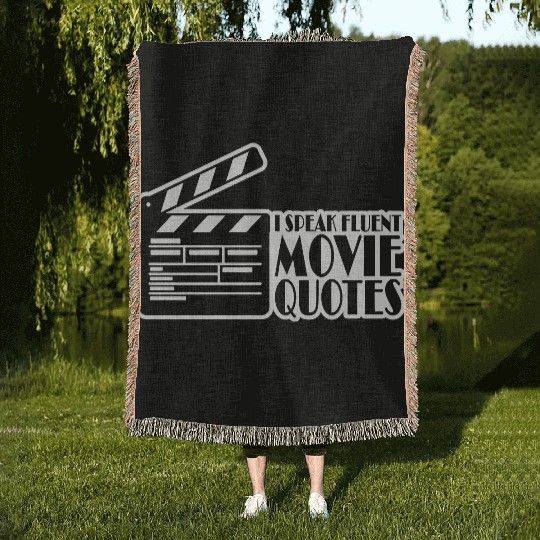 speak fluent movie quotes Woven Blankets