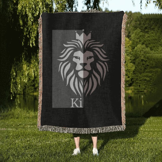 Lion the King of Jungle Woven Blankets