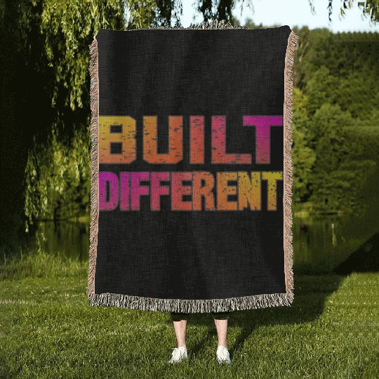 Built Different On Another Level Funny Gaming Woven Blankets