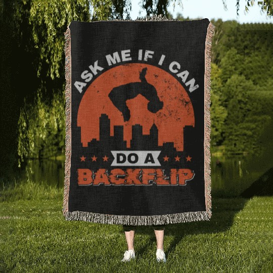 Parkour, Freerunning, Street Workout Acrobatic Woven Blankets