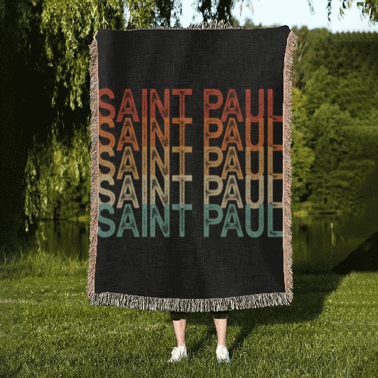 Saint Paul Minnesota Woven Blankets