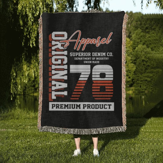 1978 Vintage Birthday Vintage Gift Retro Woven Blankets