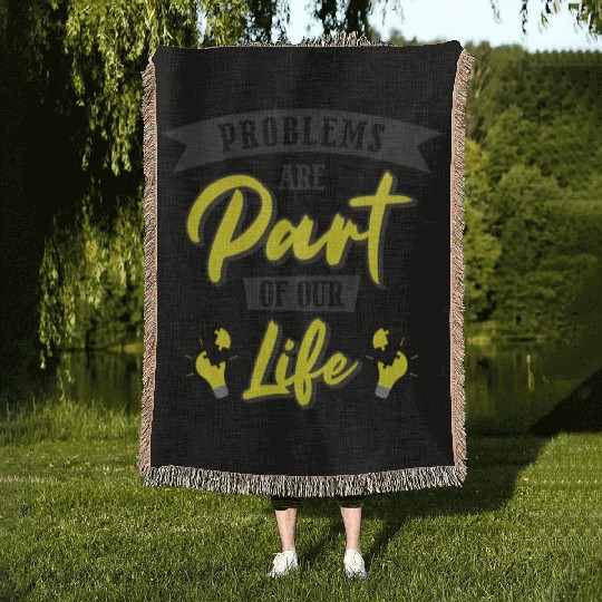 Problem Optimistic People Positive Life Woven Blankets